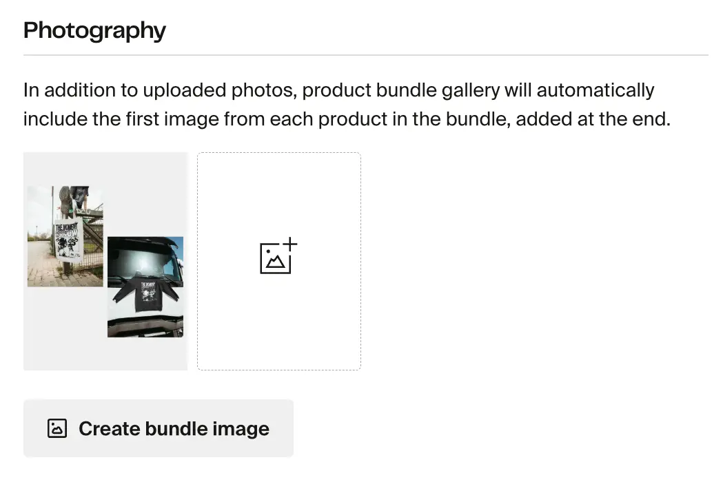 Bundle image section screenshot