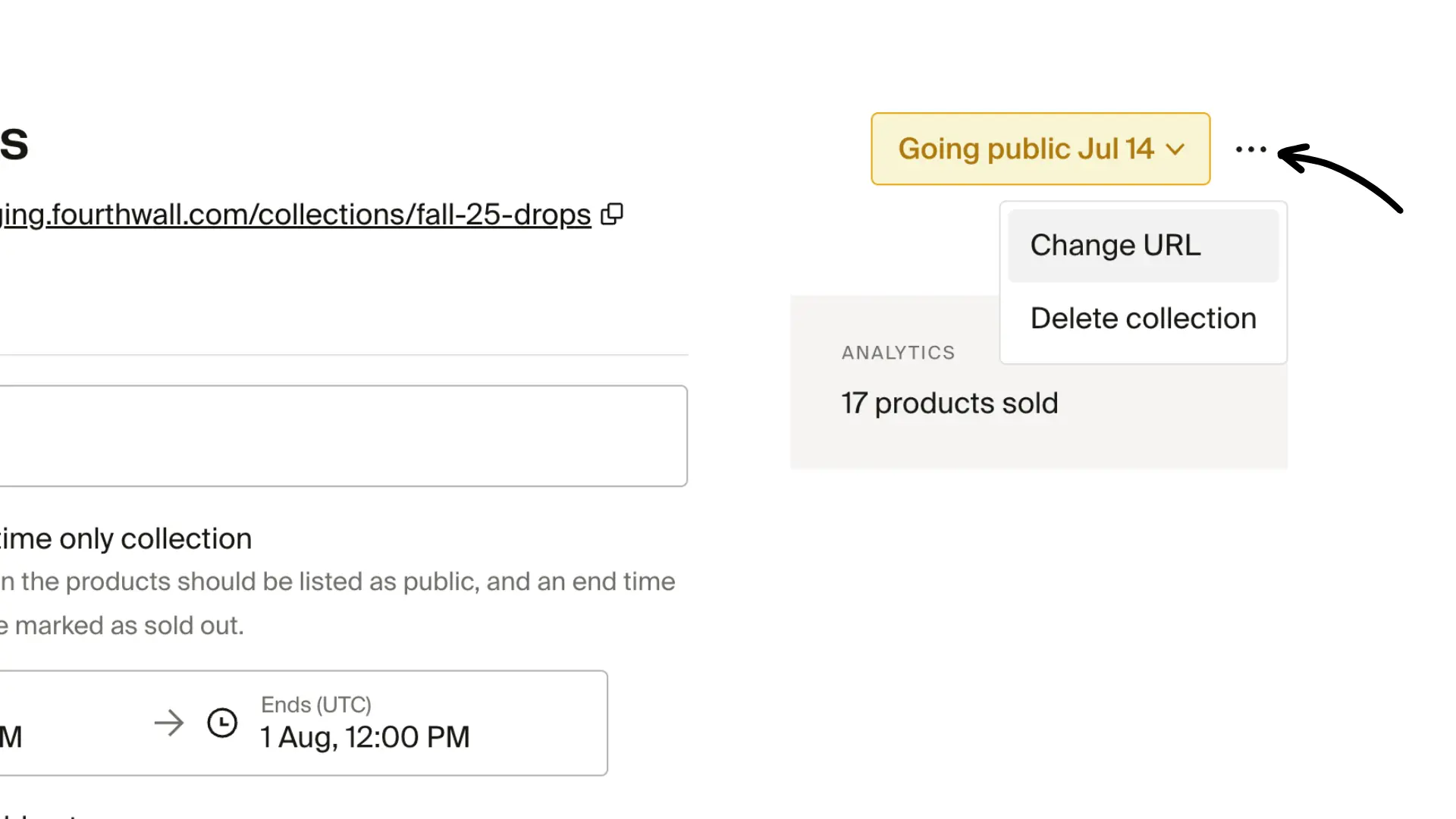 Three-dot menu options