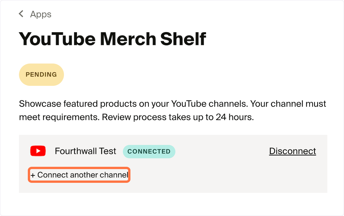 Click on + Connect another channel