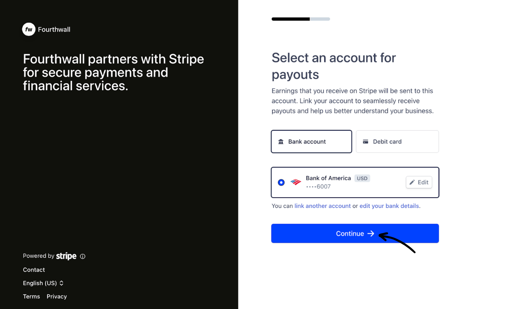 Select and account for payouts and click Continue.png