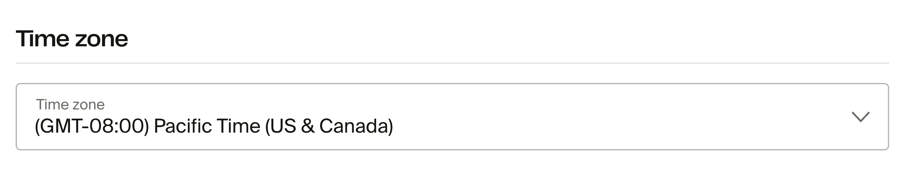 Timezone Setting