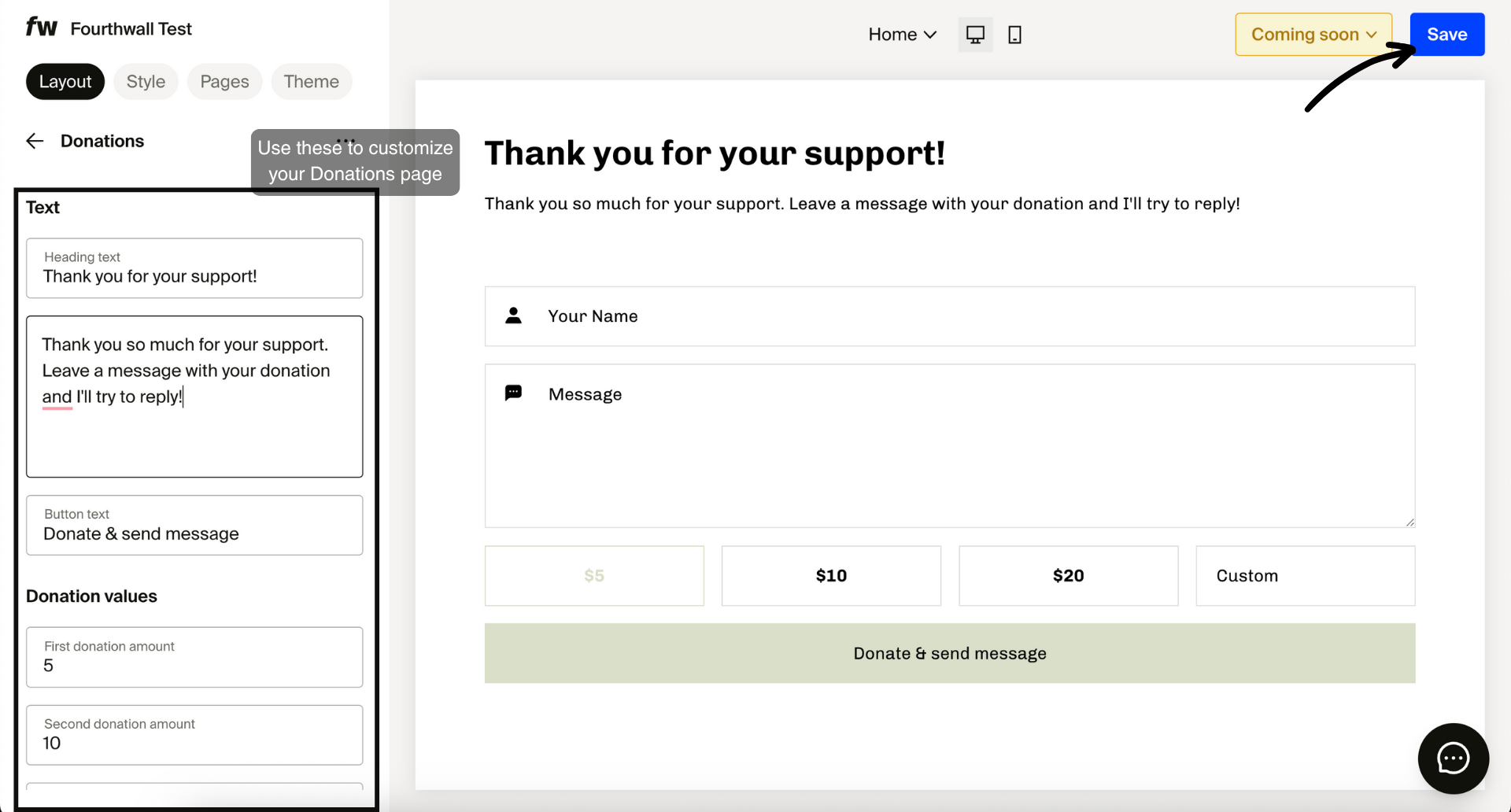 Customize Donations page and Save.png