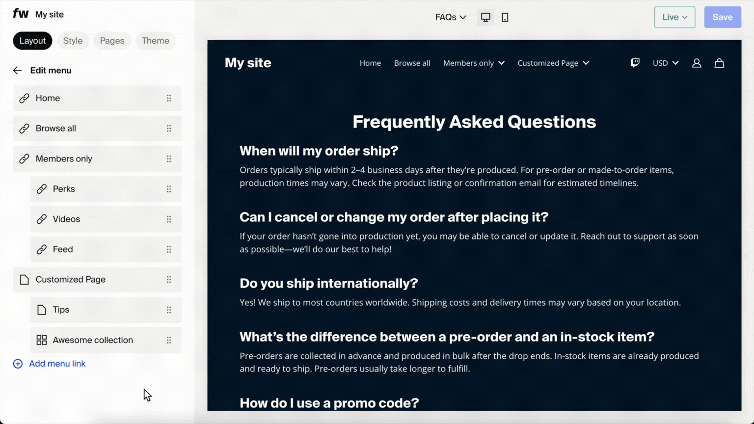GIF - FW - Link Custom Page.gif