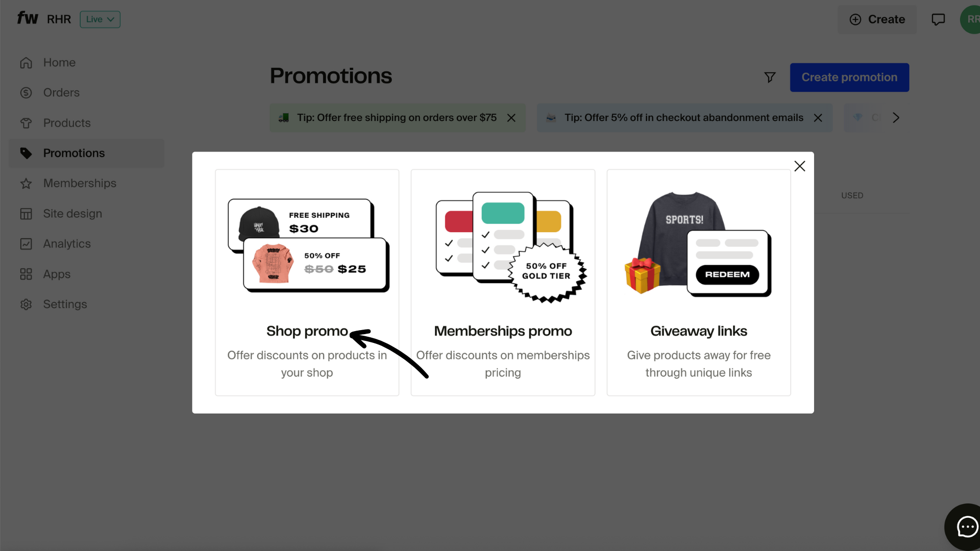 Create a shop promo.png