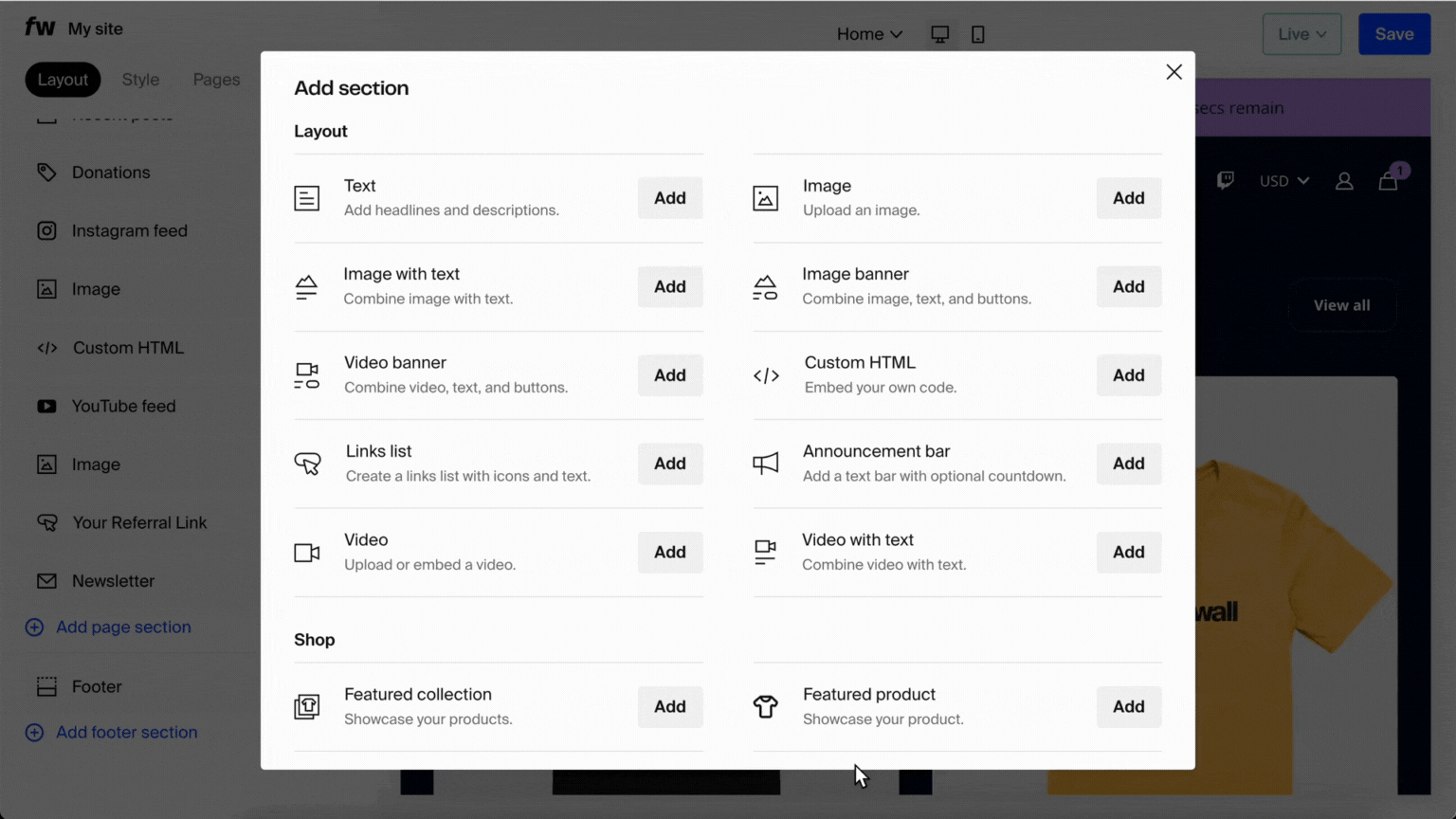 GIF - FW - All available sections to add.gif