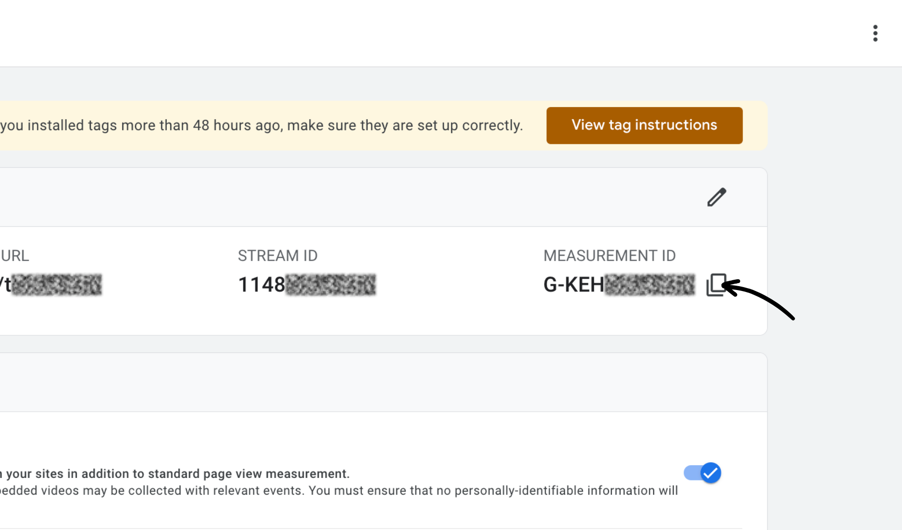Copy the measurement ID under Streams v2.png