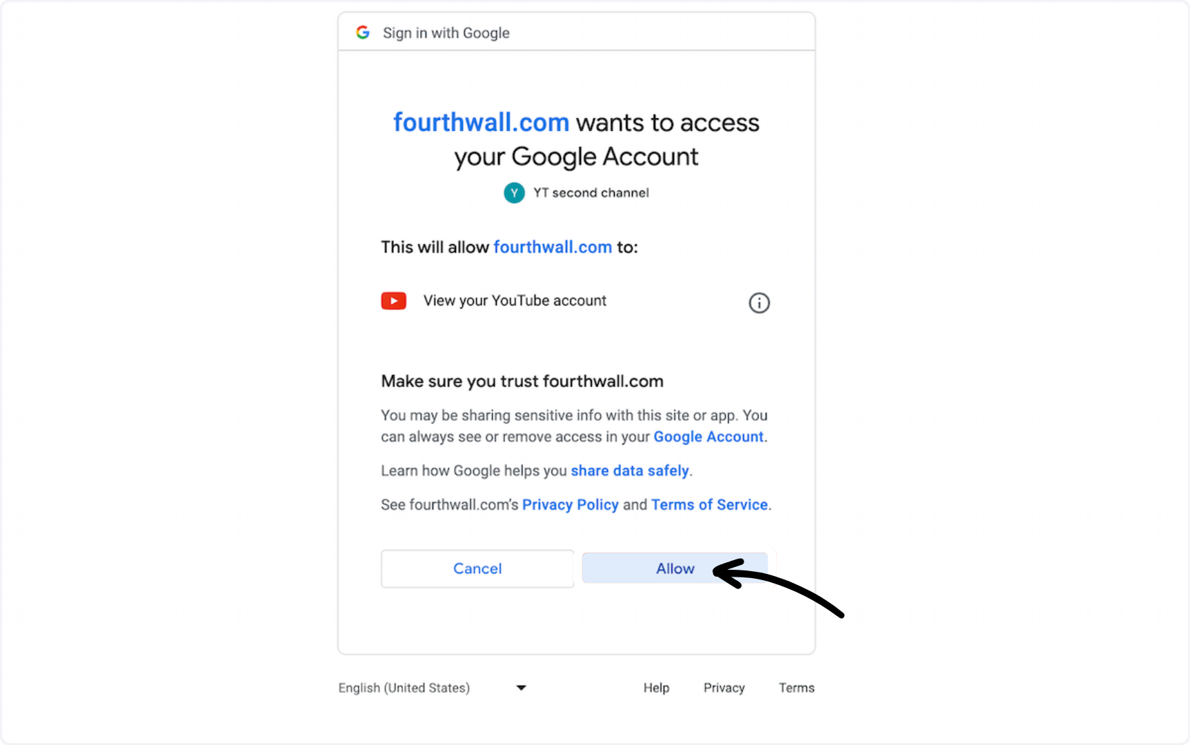 Click Allow to grant Google access.png