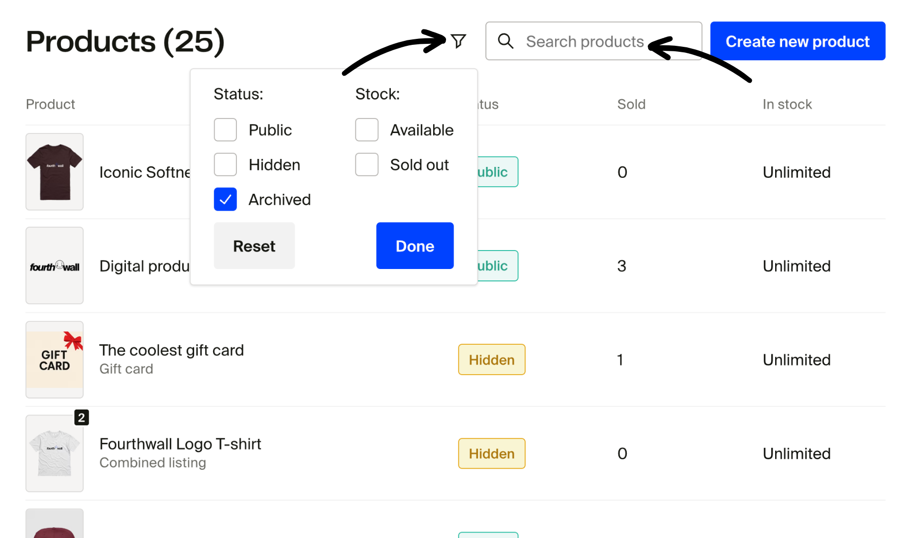 Product filters and search bar.png